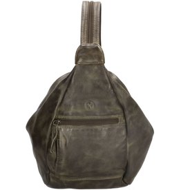 Old West Hide & Stitches Paint Rock backpack olive green