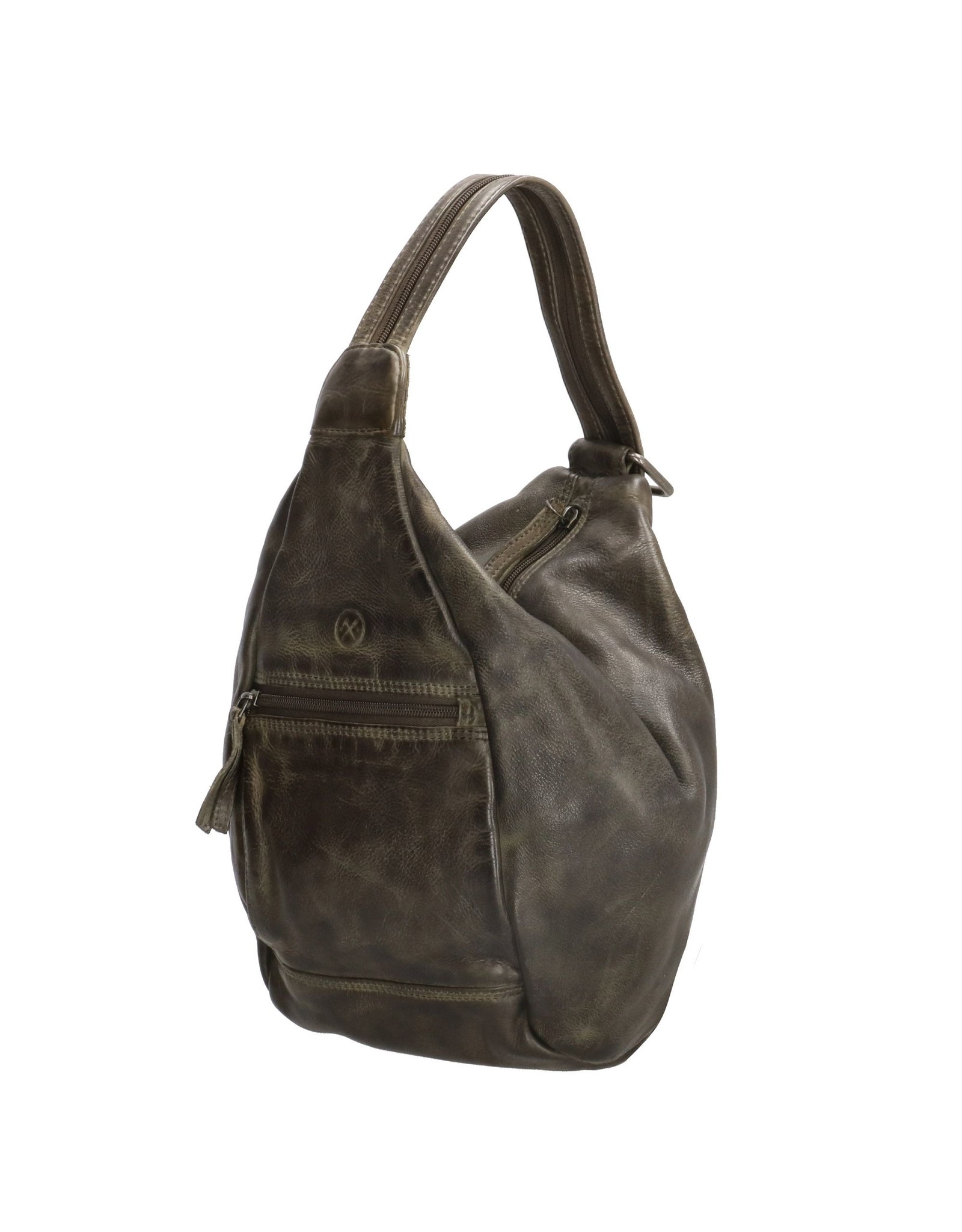 Old West Leather backpacks Leather shoppers - Hide & Stitches Paint Rock backpack olive green