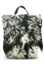 Hide & Stitches Leather backpacks  and leather shoppers - Hide & Stitches Leather Backpack with Fur Cover Black - 2