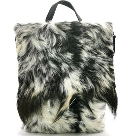 Hide & Stitches Hide & Stitches Leather Backpack with Fur Cover Black - 2