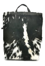 Hide & Stitches Leather backpacks  and leather shoppers - Hide & Stitches Leather Backpack with Fur Cover Black - 3