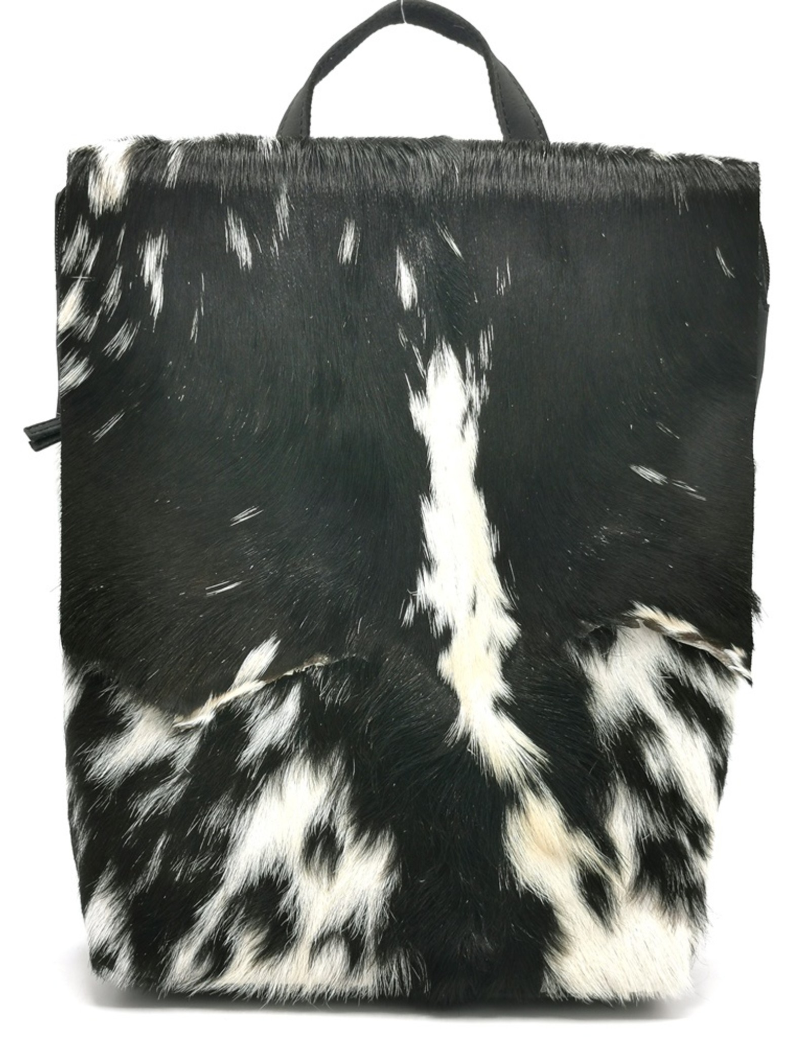 Hide & Stitches Leather backpacks  and leather shoppers - Hide & Stitches Leather Backpack with Fur Cover Black - 3