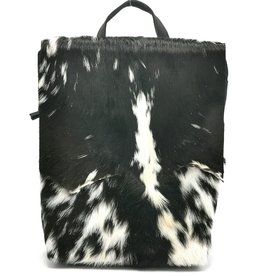 Hide & Stitches Hide & Stitches Leather Backpack with Fur Cover Black - 3