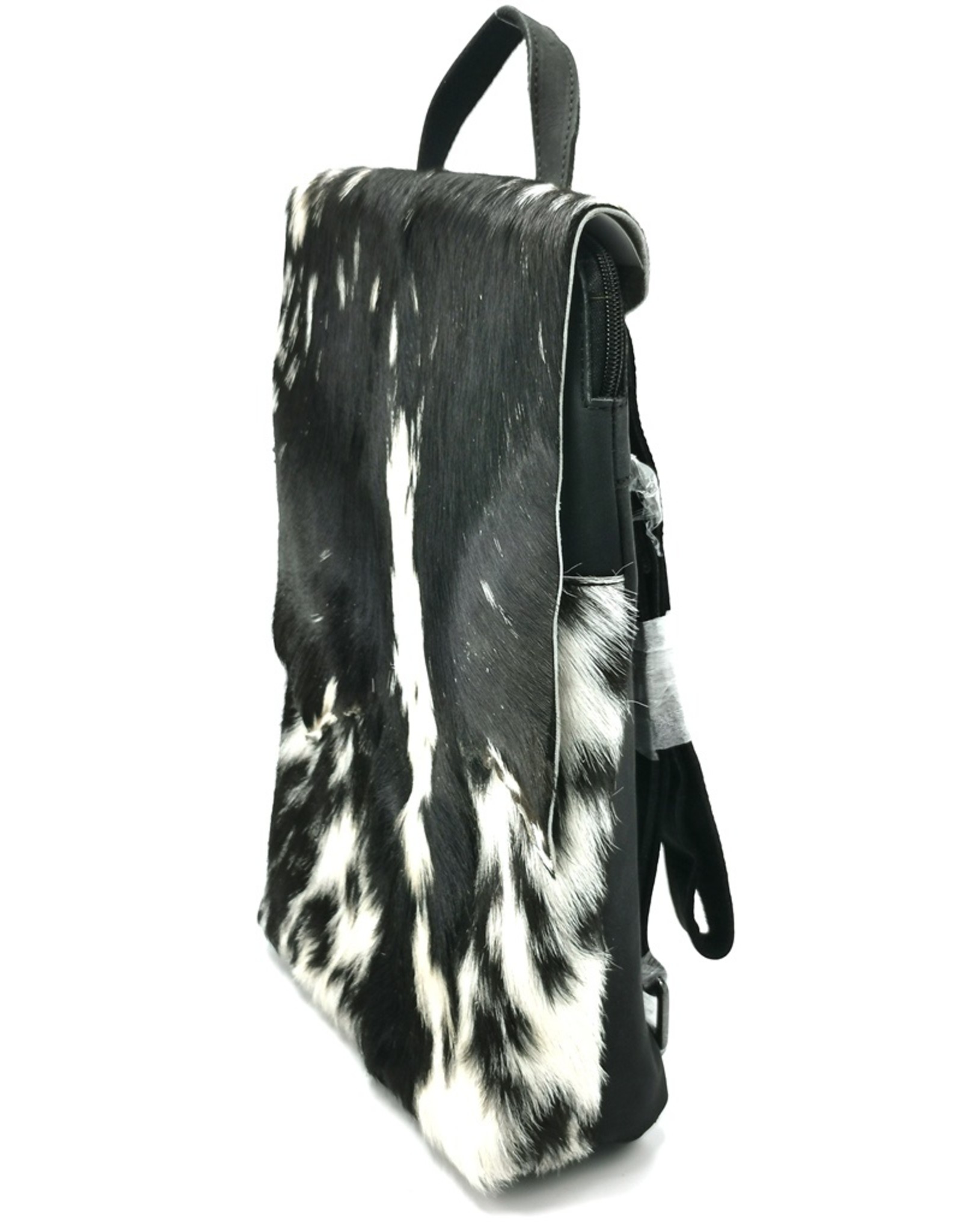 Hide & Stitches Leather backpacks  and leather shoppers - Hide & Stitches Leather Backpack with Fur Cover Black - 3