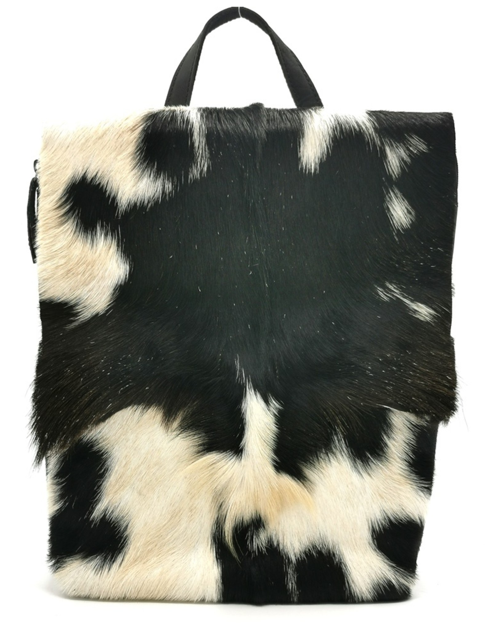 Hide & Stitches Leather backpacks  and leather shoppers - Hide & Stitches Leather Backpack with Fur Cover Black - 4