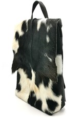 Hide & Stitches Leather backpacks  and leather shoppers - Hide & Stitches Leather Backpack with Fur Cover Black - 4