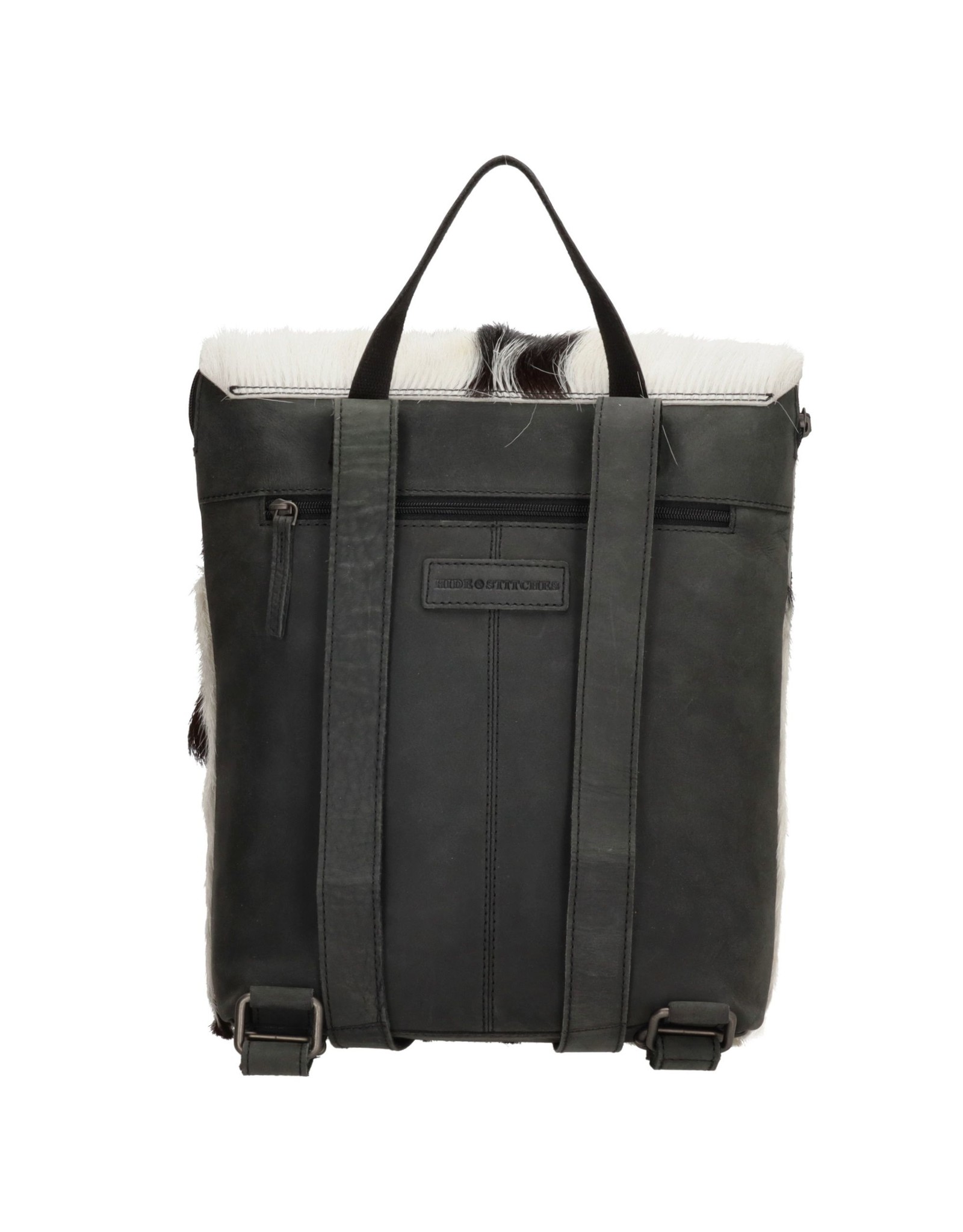 Hide & Stitches Leather backpacks  and leather shoppers - Hide & Stitches Leather Backpack with Fur Cover Black - 5