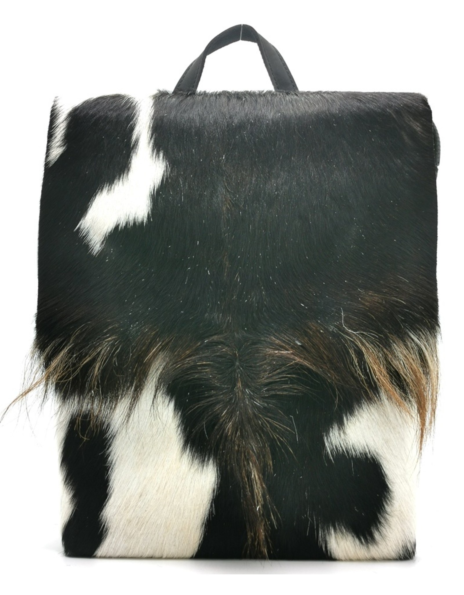 Hide & Stitches Leather backpacks  and leather shoppers - Hide & Stitches Leather Backpack with Fur Cover Black - 6