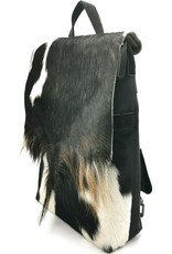 Hide & Stitches Leather backpacks  and leather shoppers - Hide & Stitches Leather Backpack with Fur Cover Black - 6