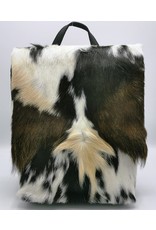 Hide & Stitches Leather backpacks  and leather shoppers - Hide & Stitches Leather Backpack with Fur Cover Black - 8