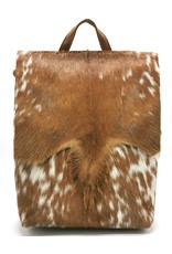 Hide & Stitches Leather backpacks  and leather shoppers - Hide & Stitches Leather Backpack with Fur Cover Brown