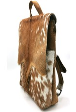 Hide & Stitches Leather backpacks  and leather shoppers - Hide & Stitches Leather Backpack with Fur Cover Brown