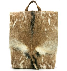 Hide & Stitches Hide & Stitches Leather Backpack with Fur Cover Brown - 2