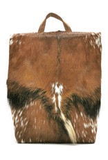 Hide & Stitches Leather backpacks  and leather shoppers - Hide & Stitches Leather Backpack with Fur Cover Brown - 3