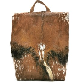 Hide & Stitches Hide & Stitches Leather Backpack with Fur Cover Brown - 3