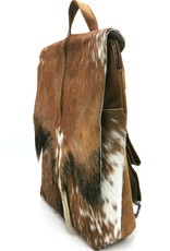 Hide & Stitches Leather backpacks  and leather shoppers - Hide & Stitches Leather Backpack with Fur Cover Brown - 3