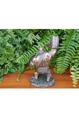 Veronese Design Giftware Figurines Collectables - Viking with Hammer and Shield Bronzed figurine 18cm