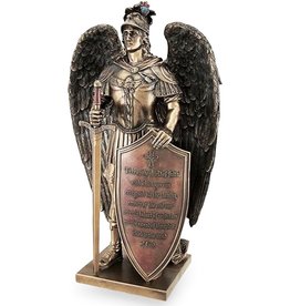 Veronese Design Archangel with Shield and Sword bronzed statue Veronese Design