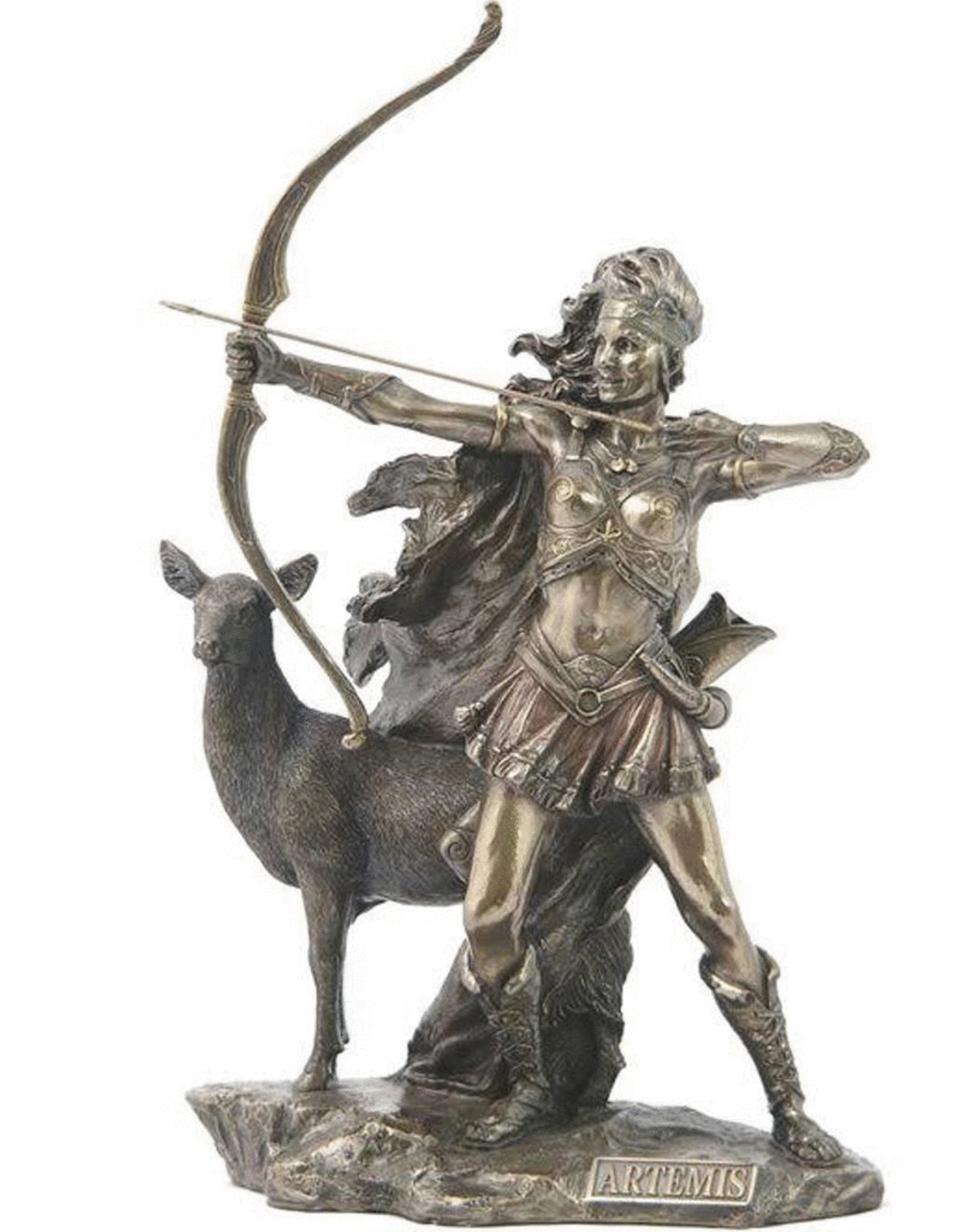 Veronese Design Giftware & Lifestyle - Artemis on the Hunt Bronzed Statue Veronese Design