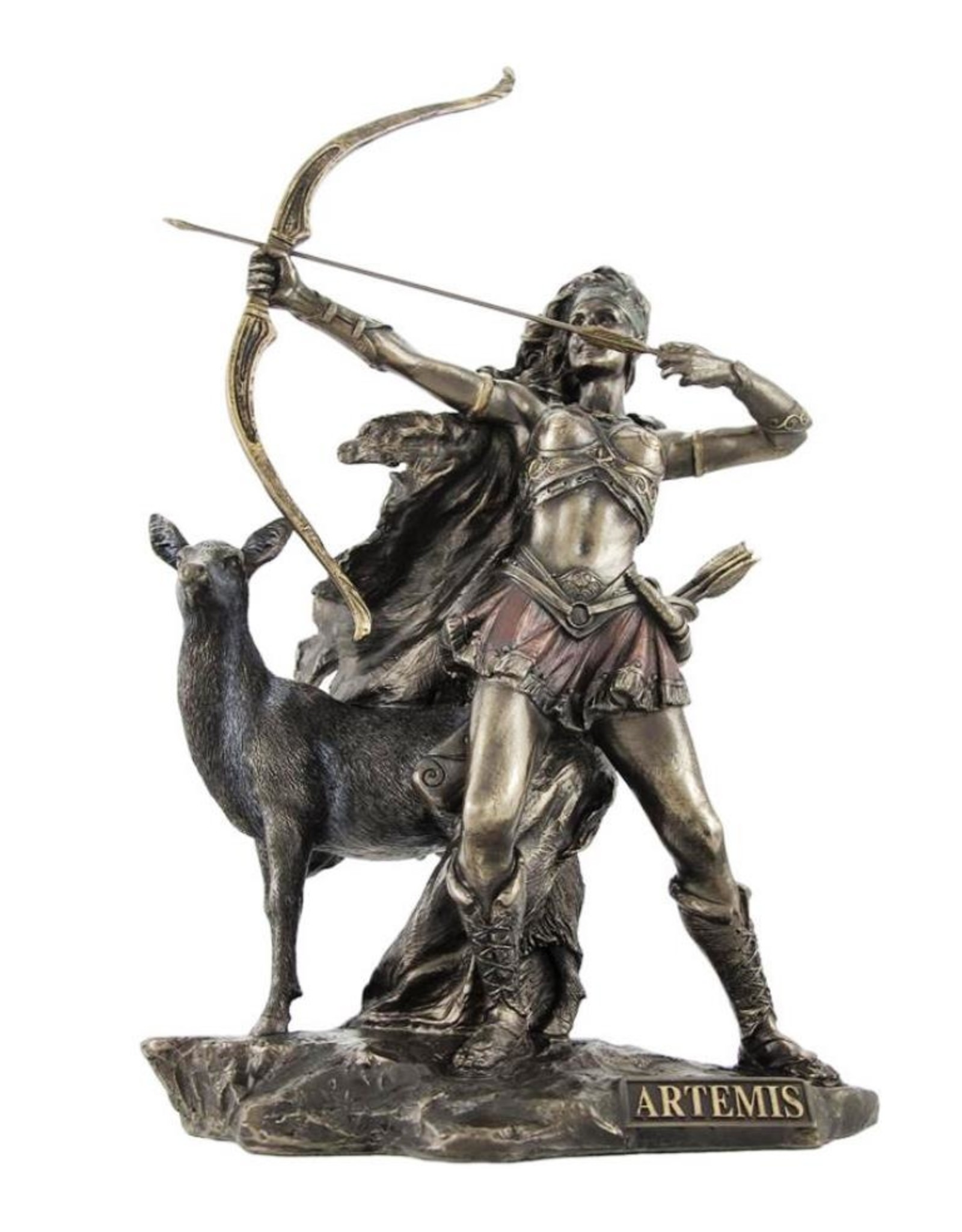 Veronese Design Giftware & Lifestyle - Artemis on the Hunt Bronzed Statue Veronese Design