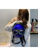 Magic Bags Fantasy bags and wallets - Motorbike helmet backpack-shoulder bag (blue)