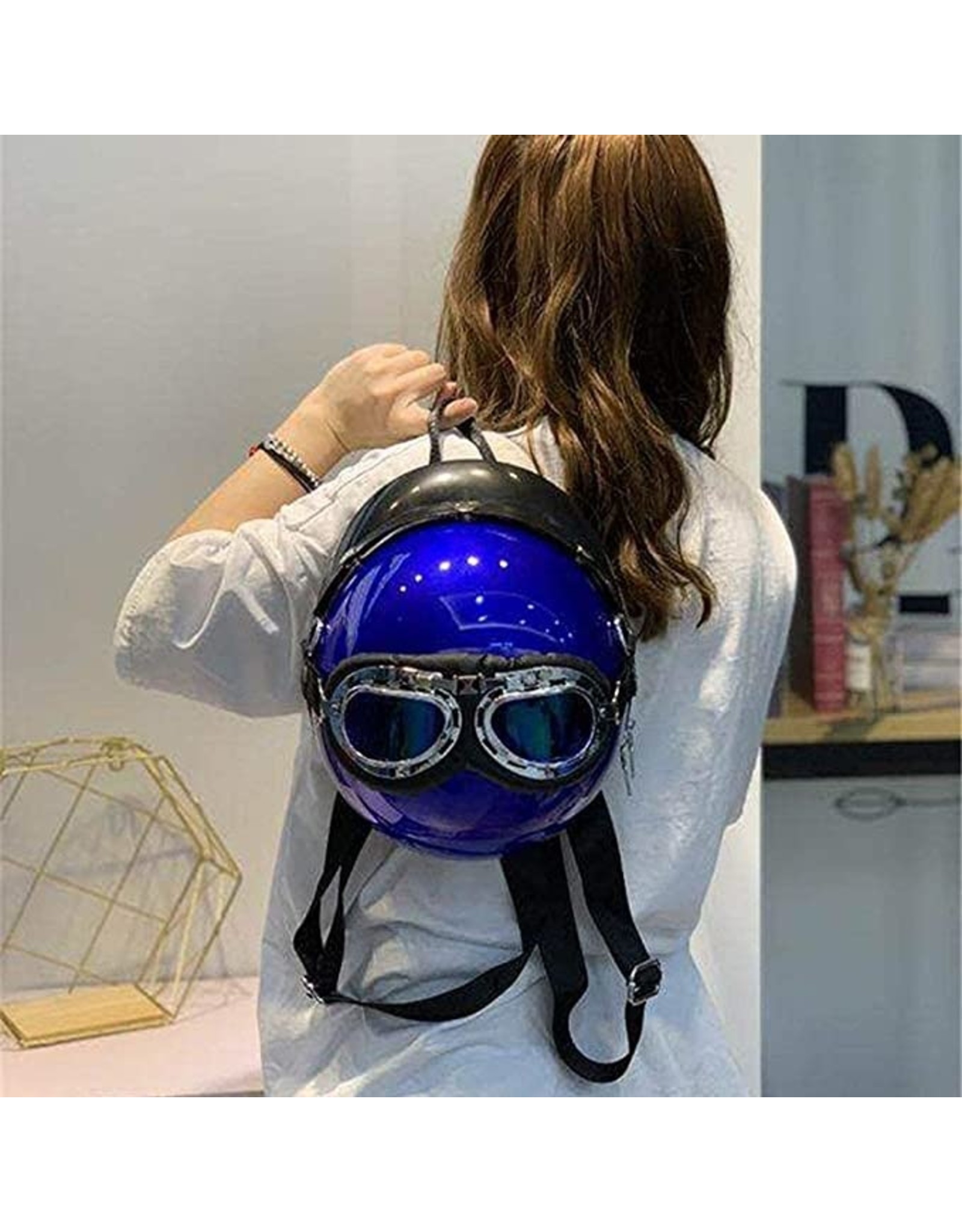 Magic Bags Fantasy bags and wallets - Motorbike helmet backpack-shoulder bag (blue)