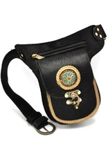 Trukado Leather Festival bags, waist bags and belt bags - Cowhide hip bag with hook Festival bag Ibiza Style