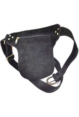 Trukado Leather Festival bags, waist bags and belt bags - Cowhide hip bag with hook Festival bag Ibiza Style