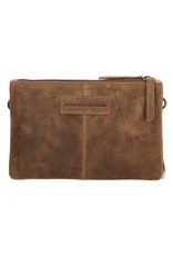 Hide & Stitches Leather Festival bags, waist bags and belt bags - Leather Shoulder Bag with Genuine Fur brown-white