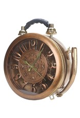 Trukado Fantasy bags - Clock bag with real working clock bronze