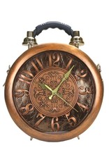 Trukado Fantasy bags - Clock bag with real working clock bronze