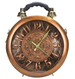 Trukado Clock bag with real working clock bronze