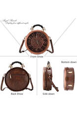 Trukado Fantasy tassen - Steampunk Klok  tas met echt werkende klok bruin