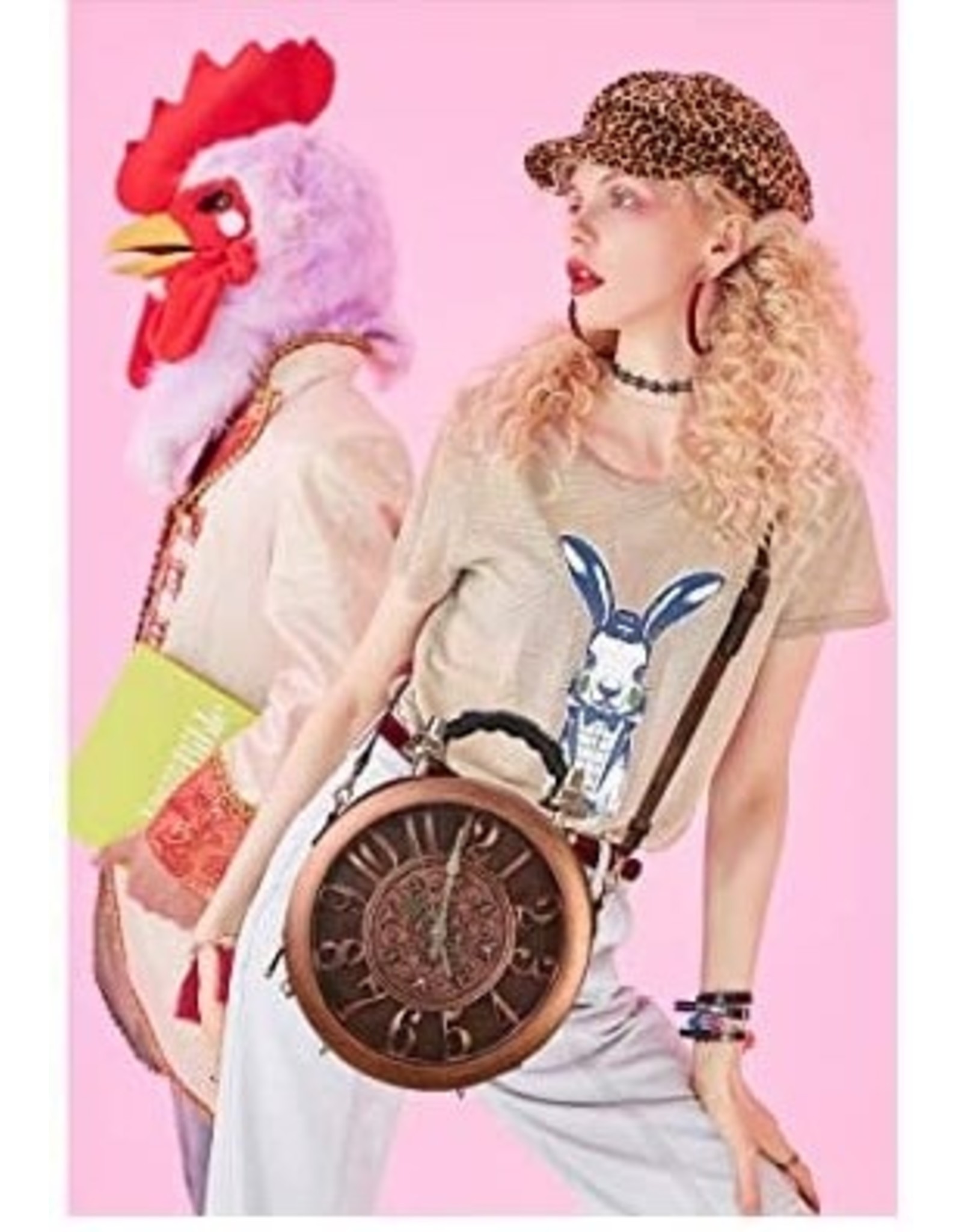 Trukado Fantasy bags - Steampunk Clock bag with real working clock brown