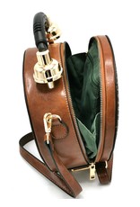 Magic Bags Steampunk bags Gothic bags - Klok Handbag with Real Clock cognac  (medium)