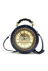 Magic Bags Steampunk tassen Gotic tassen - Klok Handtas met Echte Klok blauw (medium)