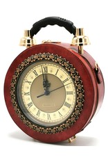 Magic Bags Steampunk bags Gothic bags - Klok Handbag with Real Clock red  (medium)