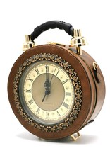 Magic Bags Steampunk bags Gothic bags - Klok Handbag with Real Clock cognac  (medium)