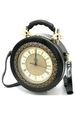 Magic Bags Steampunk bags Gothic bags - Klok Handbag with Real Clock black  (medium)