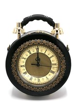 Magic Bags Steampunk bags Gothic bags - Klok Handbag with Real Clock black  (medium)