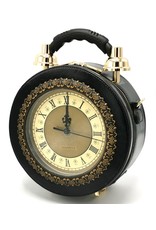 Magic Bags Steampunk bags Gothic bags - Klok Handbag with Real Clock black  (medium)