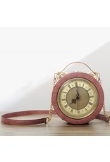 Magic Bags Fantasy bags - Clock Handbag-shoulderbag with Working Clock pink