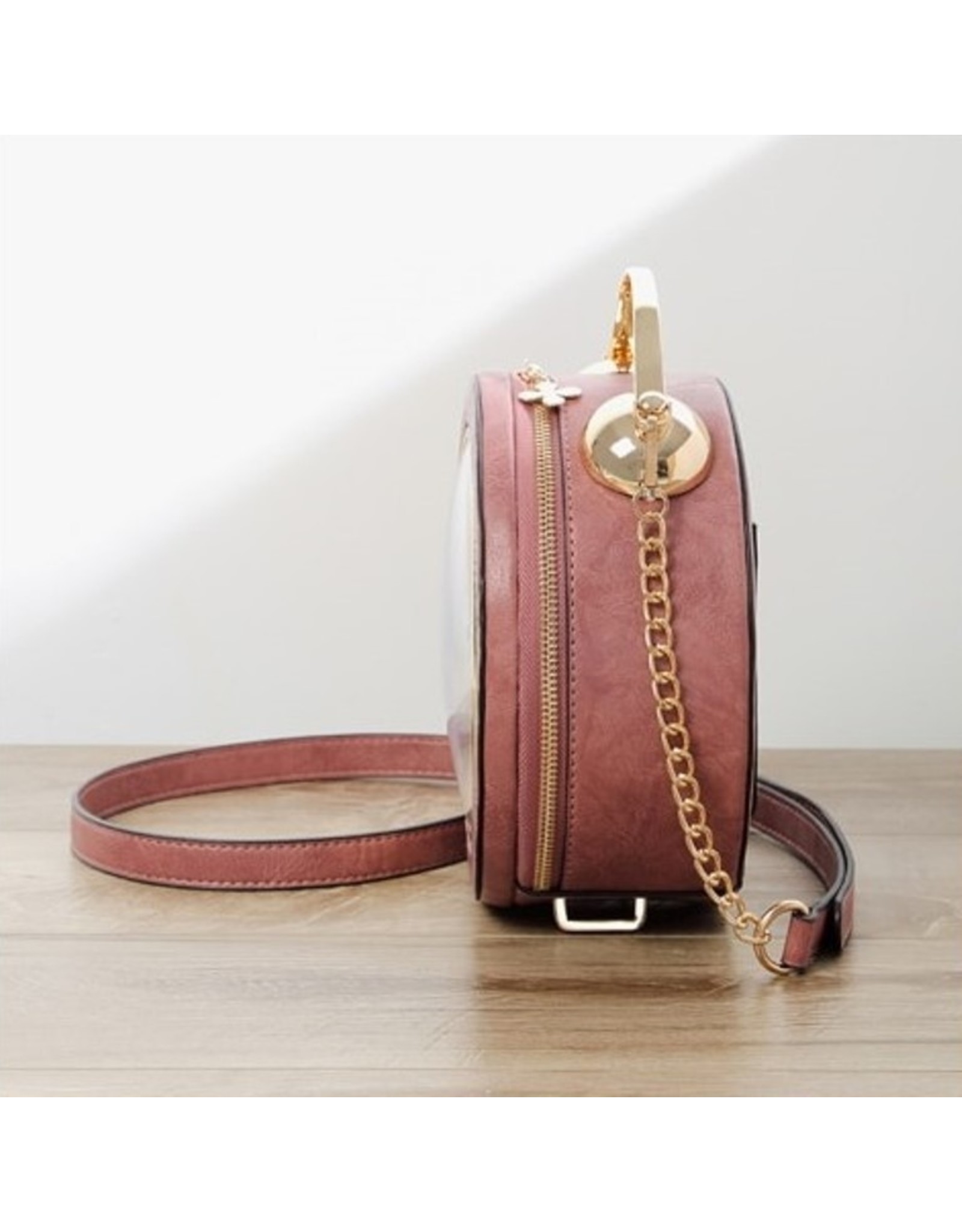Magic Bags Fantasy bags - Clock Handbag-shoulderbag with Working Clock pink