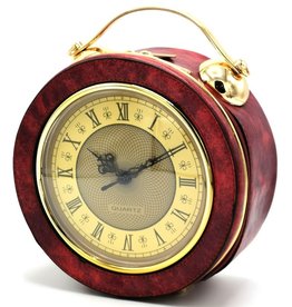 Magic Bags Clock Handbag-shoulder bag with Working Clock red