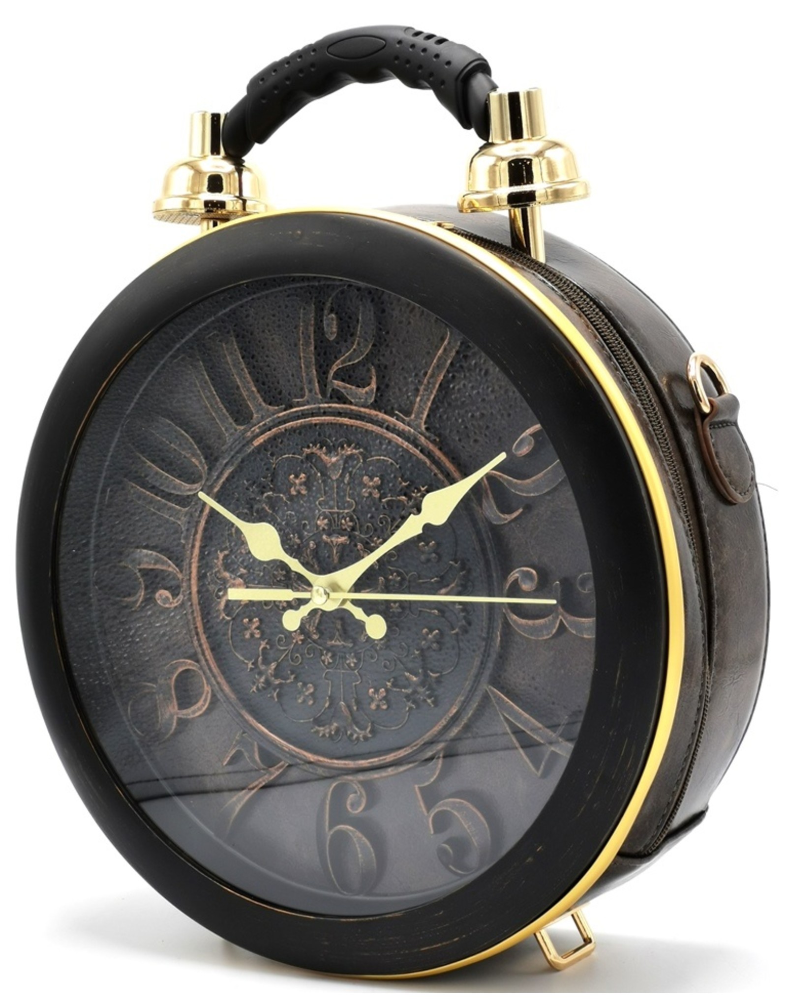 Magic Bags Fantasy bags - Steampunk Clock bag with Working clock antique black