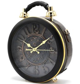 Magic Bags Steampunk Clock bag with Working clock antique black