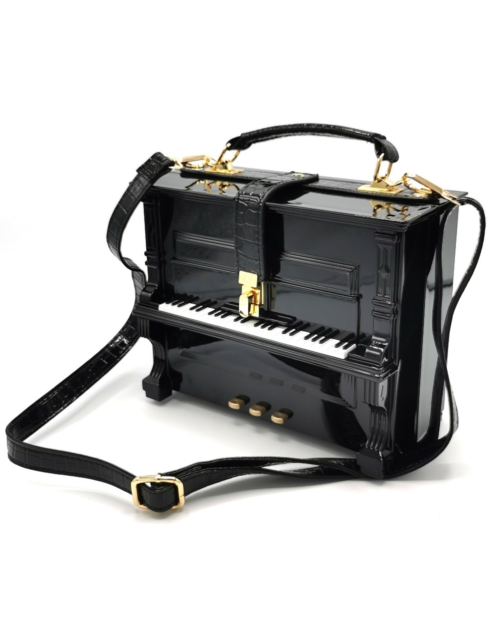 Magic Bags Fantasy tassen en portemonnees - Piano Handtas in de vorm van Echte Piano zwart