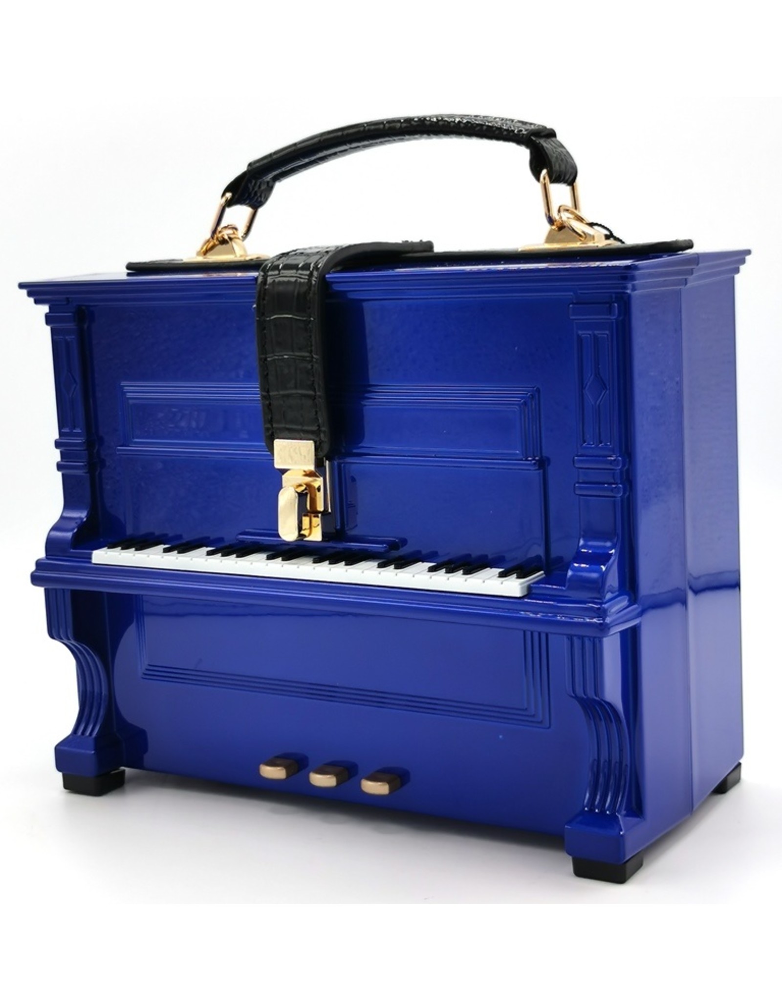 Magic Bags Fantasy tassen en portemonnees - Piano Handtas in de vorm van Echte Piano blauw