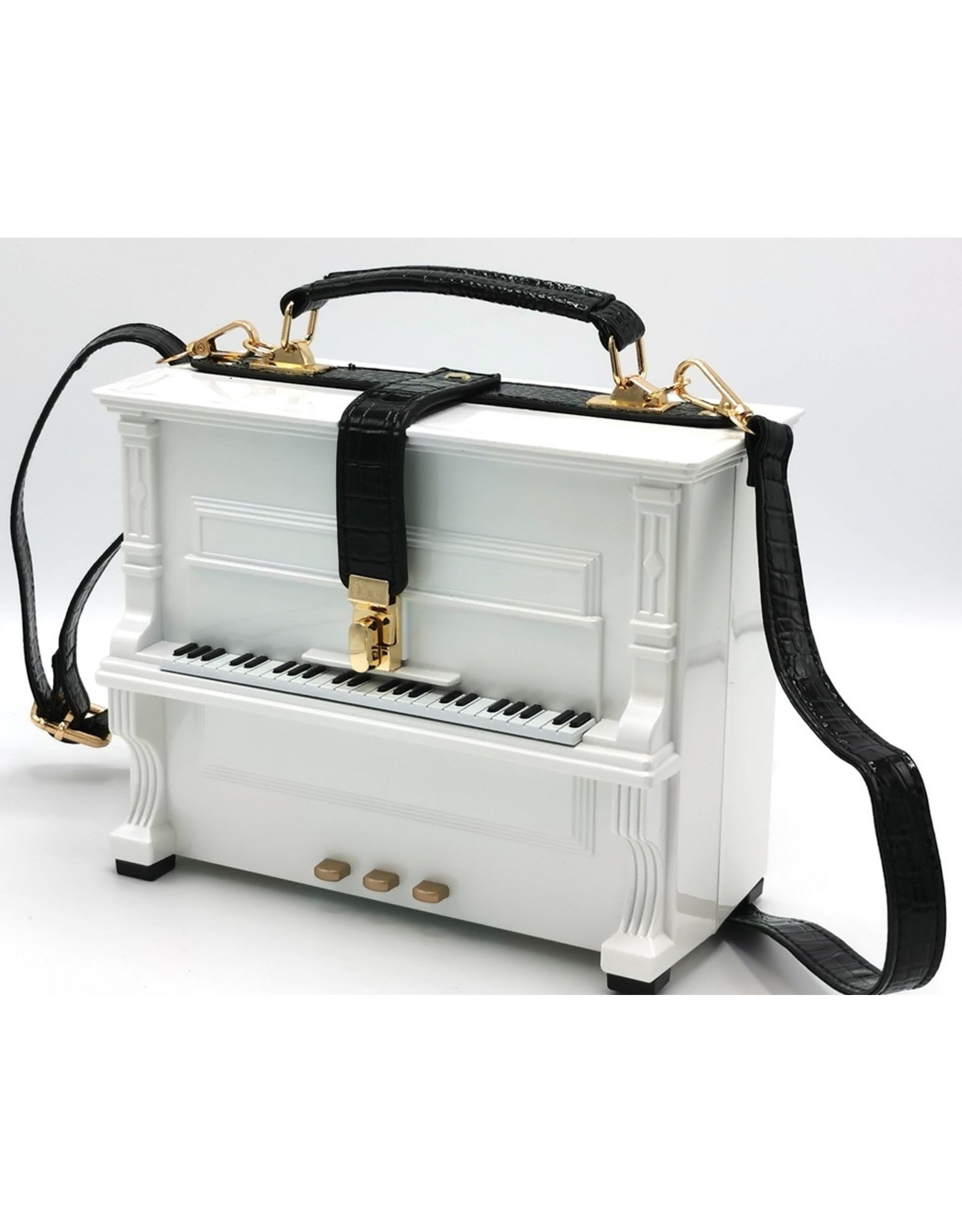 Magic Bags Fantasy bags and wallets - Piano Handbag in the shape of Real Pianored white