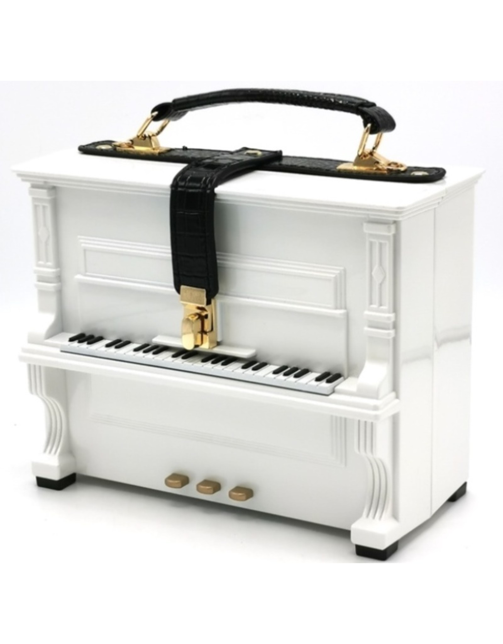 Magic Bags Fantasy bags and wallets - Piano Handbag in the shape of Real Pianored white